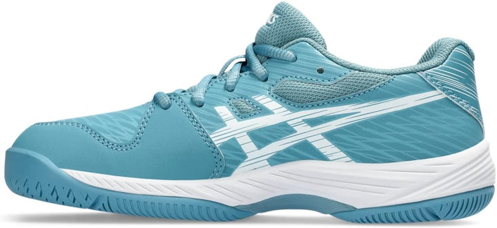 ASICS Jungen Gel-Game 9 Gs Clay/Oc Sneaker 34.5 EU Gris Blue White, 34.5 EU Gris Blue White