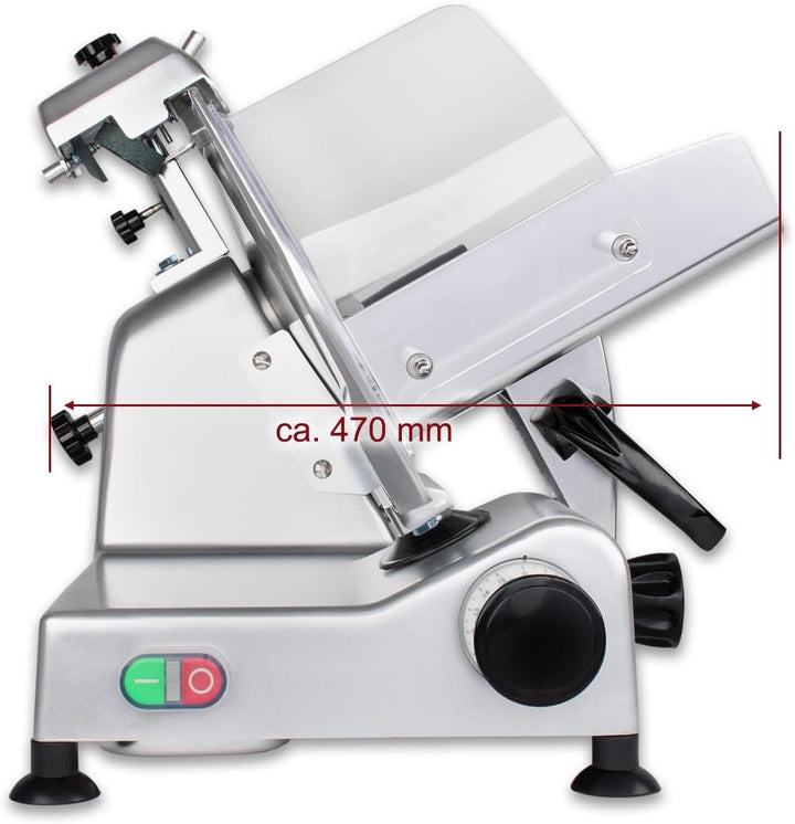 Beeketal 'Profi 300' Aufschnittmaschine mit Ø 300 mm Spezialmesser (glatte Schneide), Schnittstärke