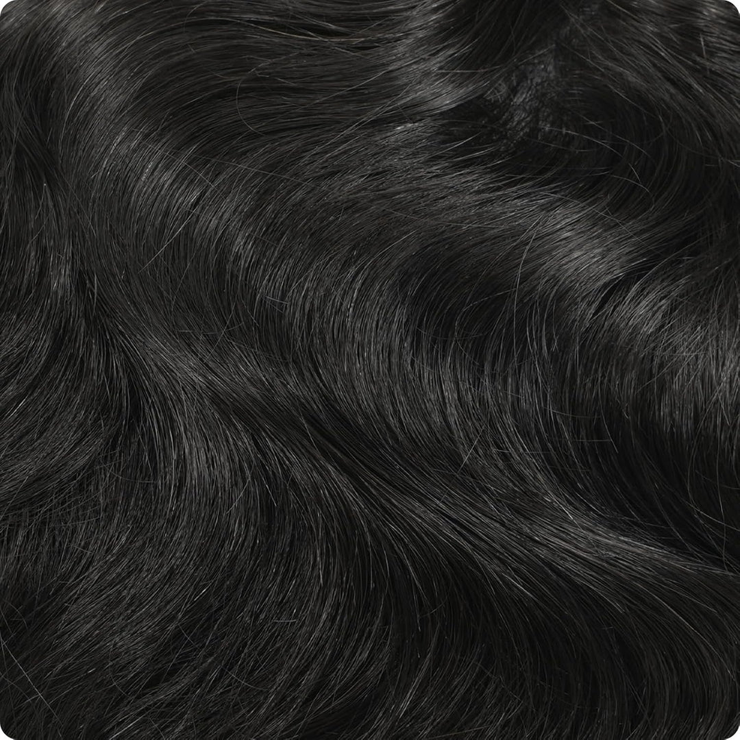 Lordhair Knotenlos Toupet für Männer, Haut Eben Injiziert Mensch Haar System, Basisgrösse 8x10 Zoll