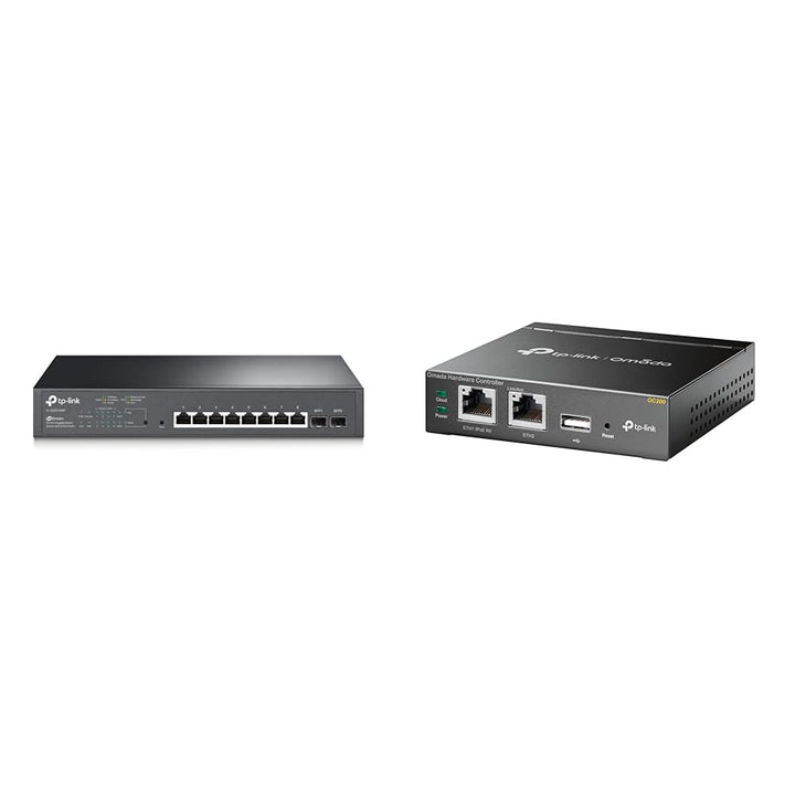 TP-Link TL-SG2210MP 8 Port Gigabit Smart PoE Switch mit 2 SFP-Slots & OC200 Omada Hybrid PoE Hardwar
