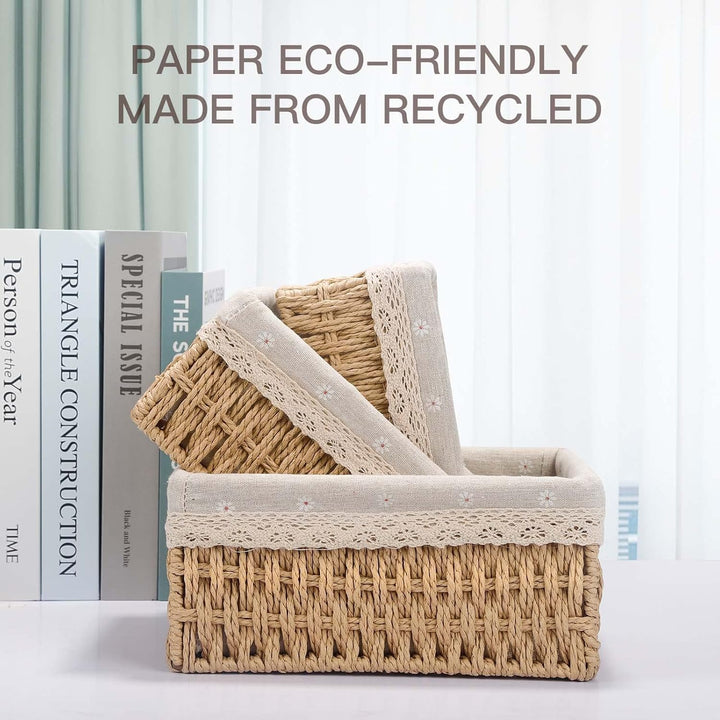 Sosayet Aufbewahrungskorb Korb Spielzeug Aufbewahrung Badezimmer Körbchen Geflochten Wickeltisch Org