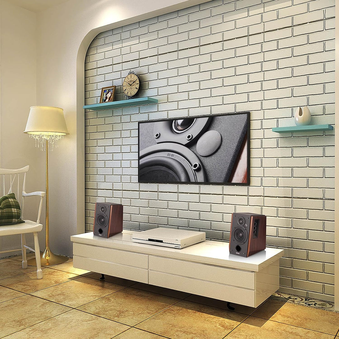 Edifier R1700BT Lautsprecher-Set 2 Regallautsprecher analoge + digitale Anschlüsse Bluetooth Echthol