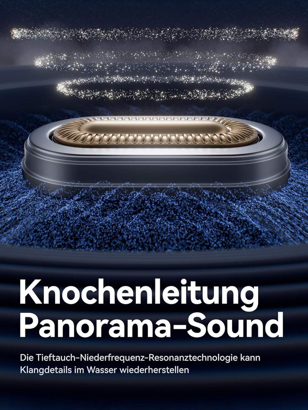 Sanag B33S Knochenschall Kopfhörer Schwimmen, IPX8 Wasserdichte Bluetooth Open Ear Kopfhörer mit Mik