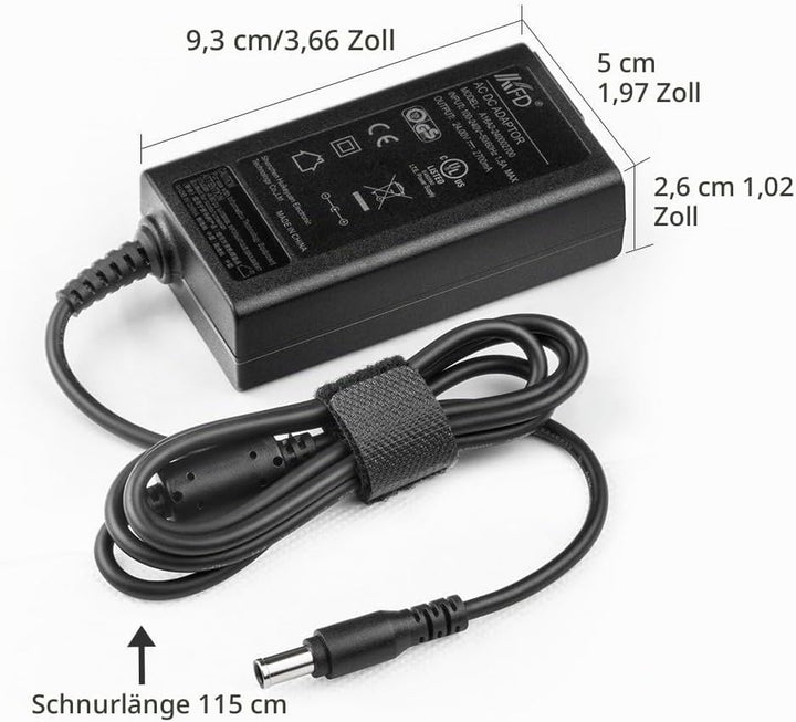 KFD Netzteil 24V Ladegerät Ladekabel für Epson Workforce WF-100 WF110 DS-410 Scanner Perfection V500