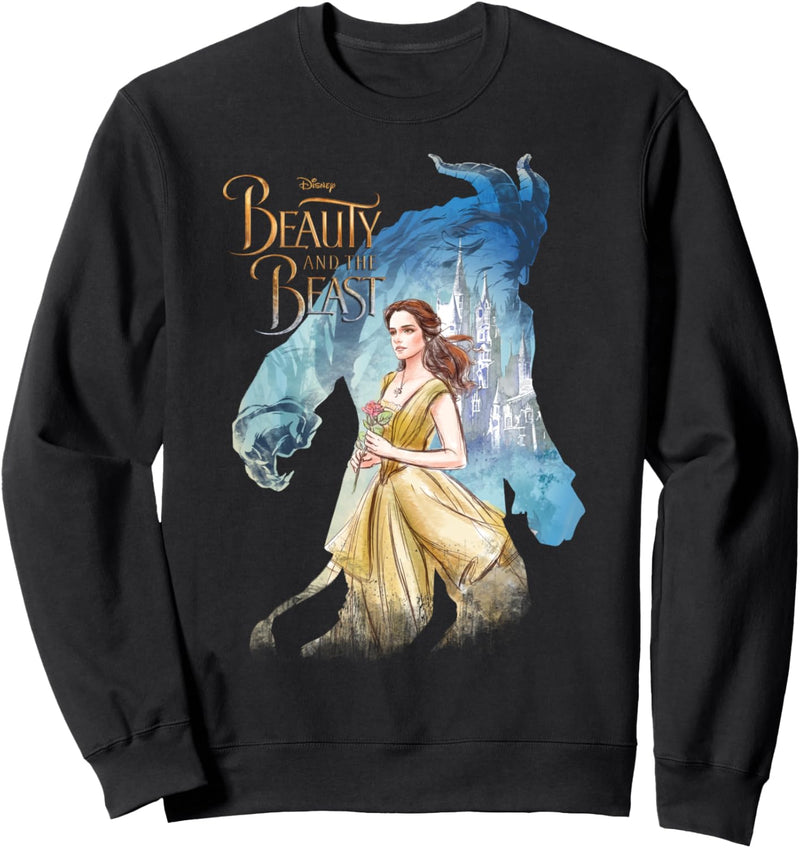 Disney Beauty And The Beast Belle Sketch Silhouette Fill Sweatshirt