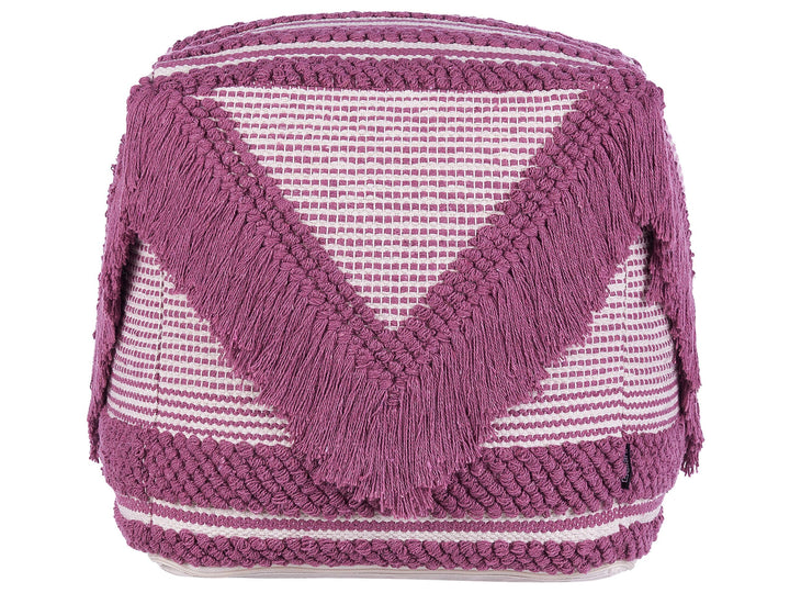 Pouf Ottomane Taburett Sitzpouf rosa zartrosa Boho Kochi