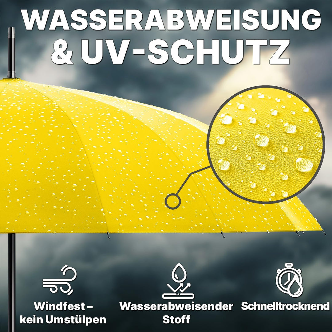 Royal Walk Gross XXL 54 inch Automatik Reise Golf Regenschirm für Damen und Herren Sturmfest Windsic