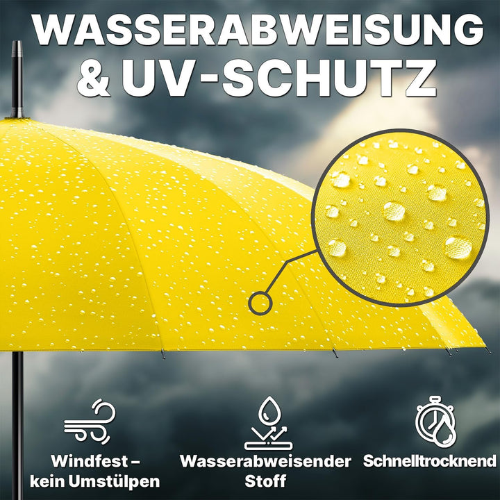 Royal Walk Gross XXL 54 inch Automatik Reise Golf Regenschirm für Damen und Herren Sturmfest Windsic