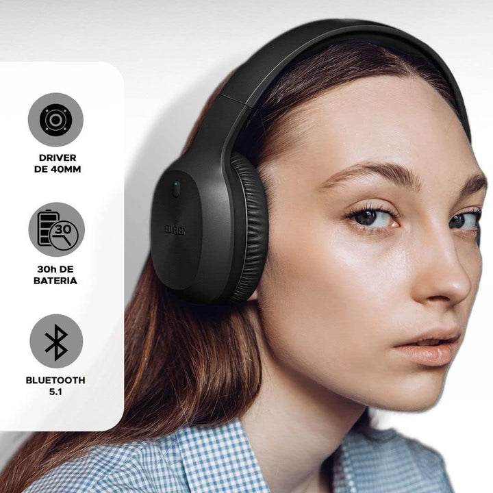 Edifier W600BT Bluetooth Headset (Bluetooth V5.1) - Wireless Over-Ear Headphones with up to 30 Hours