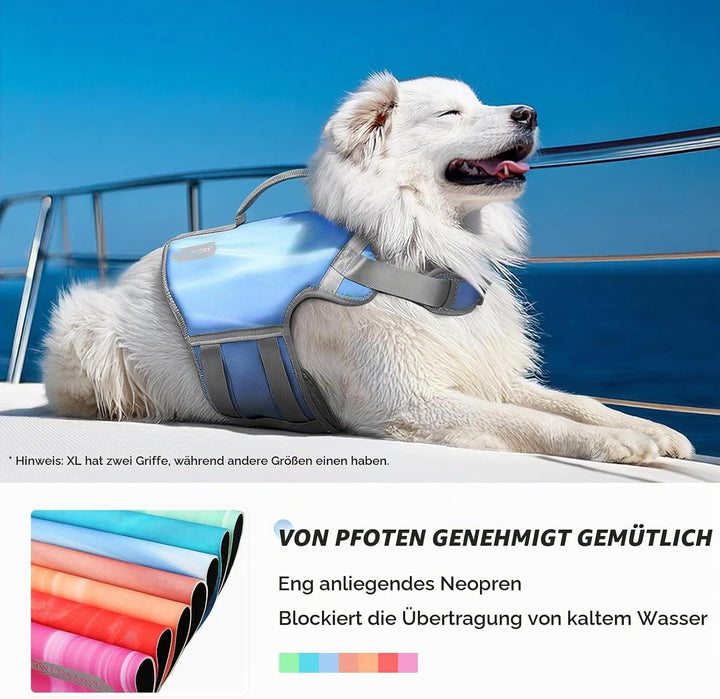 VIVAGLORY Neopren Schwimmweste Hund Hundeschwimmweste Für Wassersport Schwimmen &amp; Hunter, Leichte Si