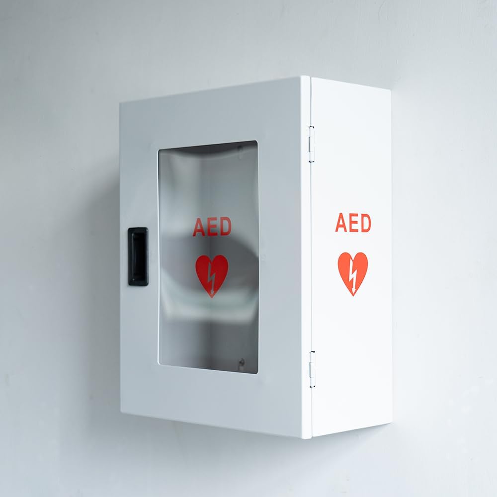 ISOP AED-Defibrillator-Aufbewahrungsschrank | Wandmontierte Erste-Hilfe-Box | AED-Alarmkasten aus St