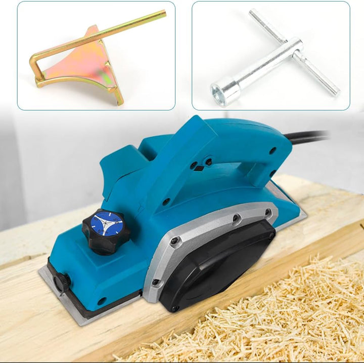 Elektrohobel, (800 W, bis 2mm Spantiefe, grosse Messerwelle, automatischer Parkschuh, inkl. Parallel