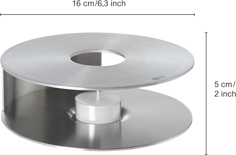 AdHoc Speisenwärmer und Stövchen Limbo 16 cm Edelstahl