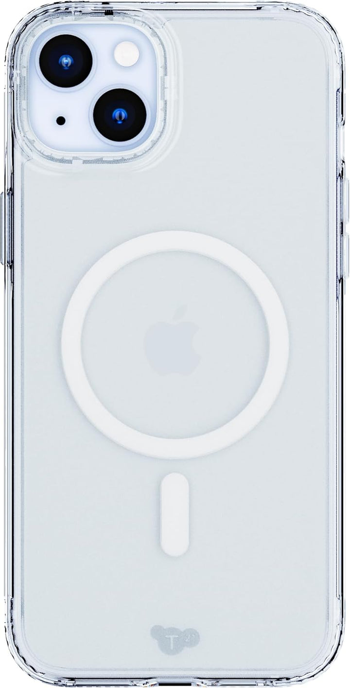 Tech21 Evo Clear Handyhülle für iPhone 15 Plus - Kompatibel mit MagSafe - Transparent - Wissenschaft