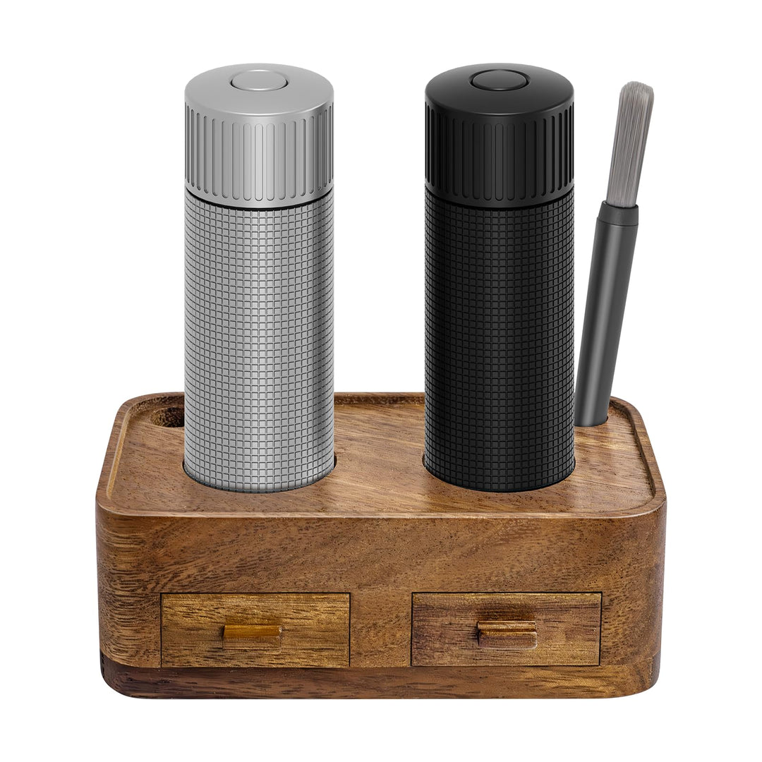 Luvan Professionelles Salz und Pfeffermühle Set, Nachfüllbare Manuelle Metall Salz und Pfeffermühle