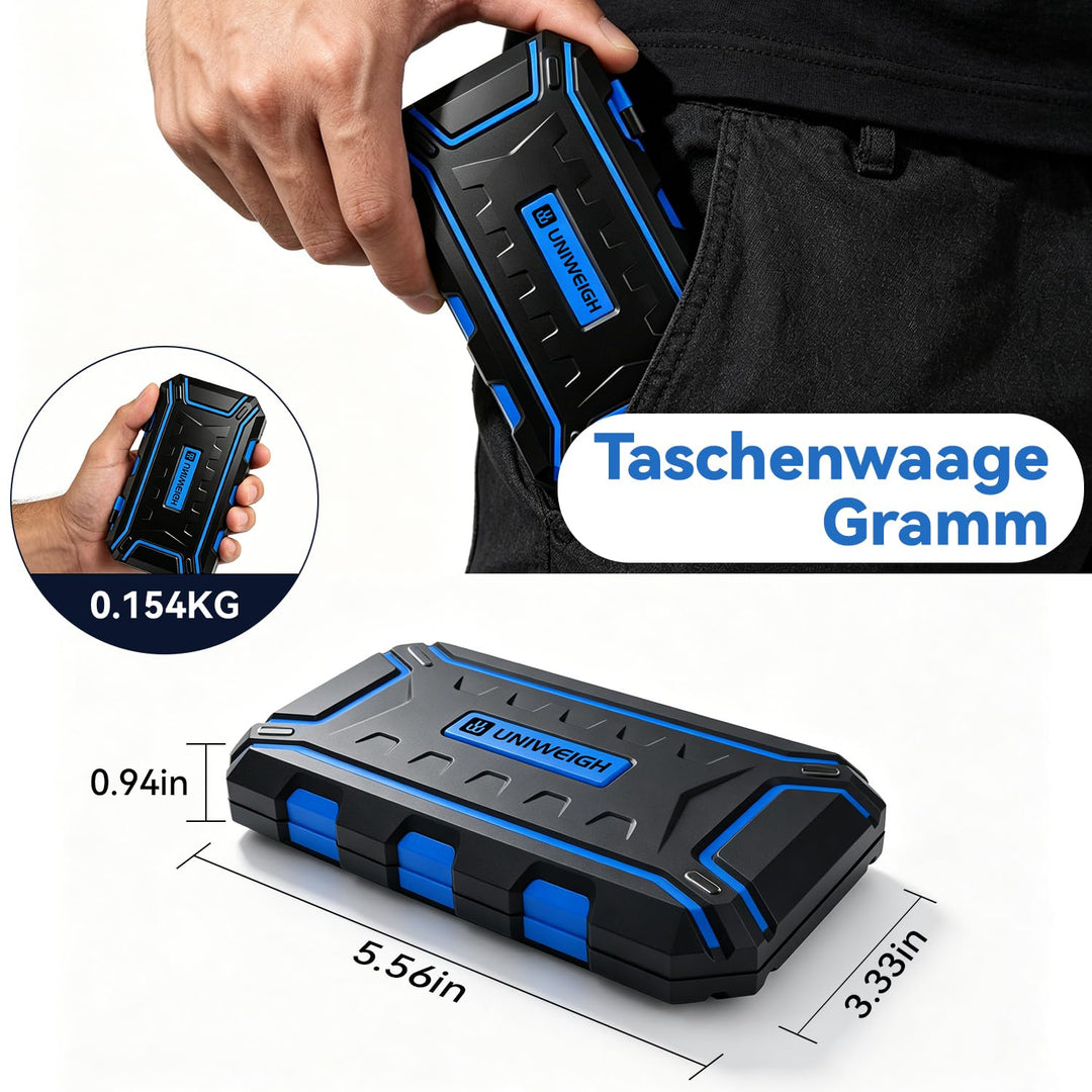 UNIWEIGH Milligramm-Präzisionswaage 0,001 g / 50 g, digitale Schmuckwaage für Pulver, Gold, Edelstei