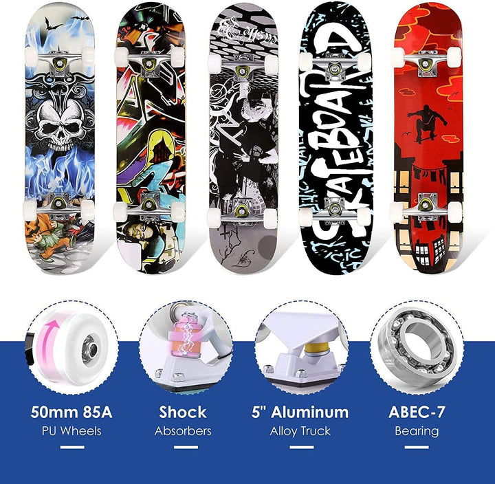Hikole 3108-1 Skateboard L Grün, L Grün