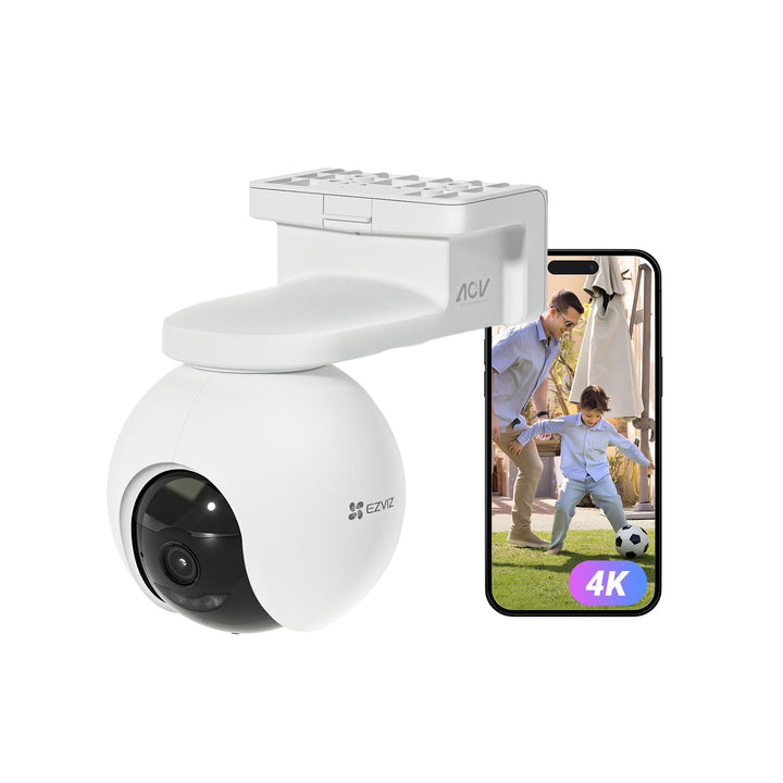 EZVIZ 4K PTZ Kabellose WLAN-Aussenkamera, 360° Solar/Akku Überwachungskamera Outdoor, Farbnachtsicht