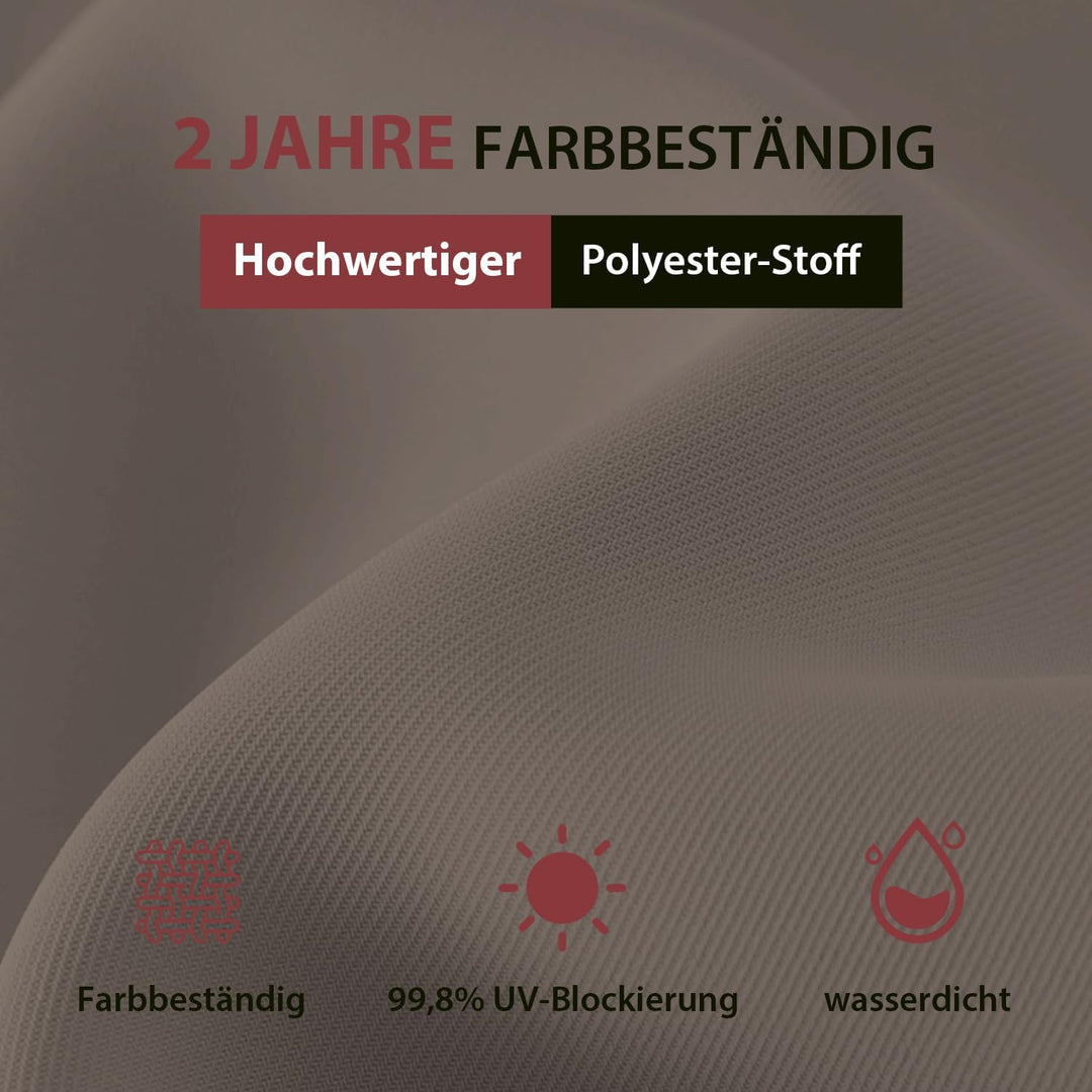 Sekey 180 × 130 cm Sonnenschirm Balkon Sonnenschirm Rechteckig für Balkon, Terrasse & Garten,Windfes
