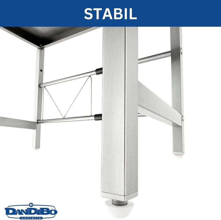 DanDiBo Verstellbares Mikrowellenregal Edelstahl 2 Stufig 40-64 cm Mikrowellen Regal 96685 Stehend M