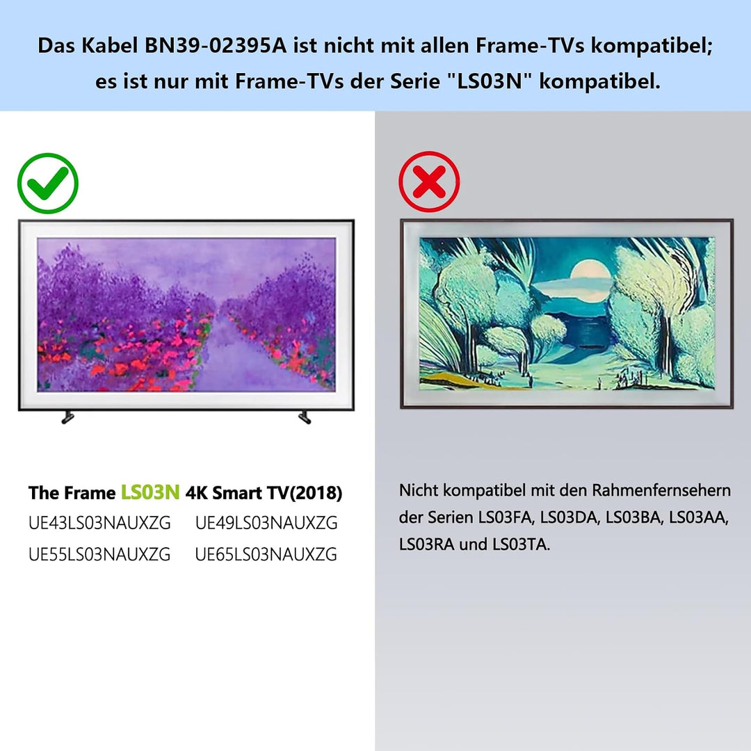 5 m/16,4 Fuss BN39-02395A one Connect Kabel istnur Kompatibel für Samsung QLED TV 55-75 Zoll Q7FN Q8