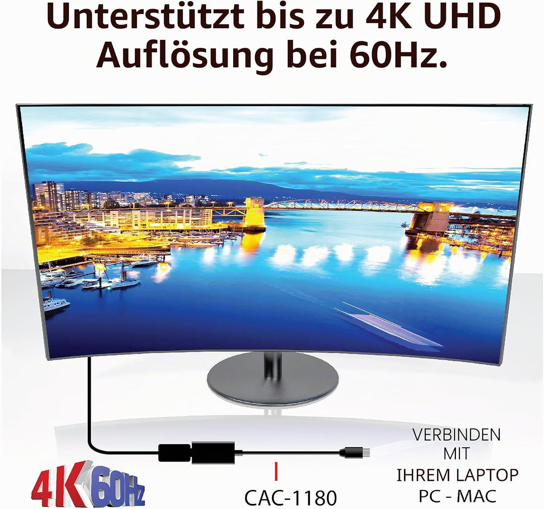 Club3D CAC-1180 DisplayPort Adapter [1x DisplayPort Stecker - 1x HDMI-Buchse] Schwarz, CAC-1180