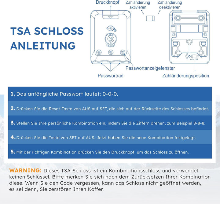 ALPHA CAMP Koffer Grösse XL Reisekoffer Leicht Hartschalenkoffer Polycarbonat 98L Luggage Suitcase m