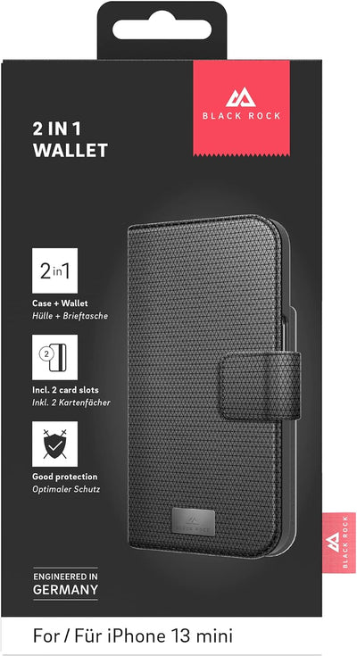 Black Rock - Hülle 360 Grad Klapphülle 2-In-1 Wallet Passend für Apple iPhone 13 Mini I Handyhülle,