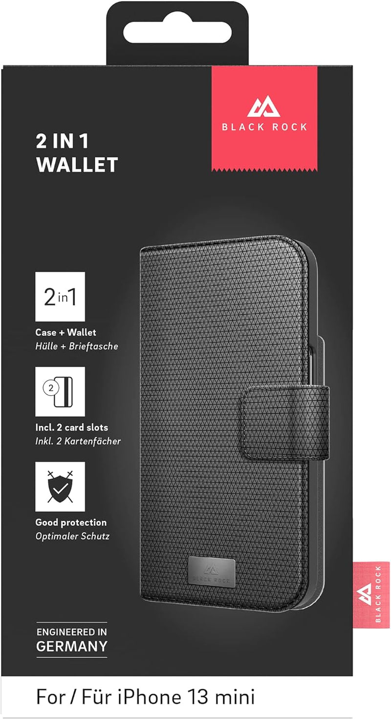Black Rock - Hülle 360 Grad Klapphülle 2-In-1 Wallet Passend für Apple iPhone 13 Mini I Handyhülle,