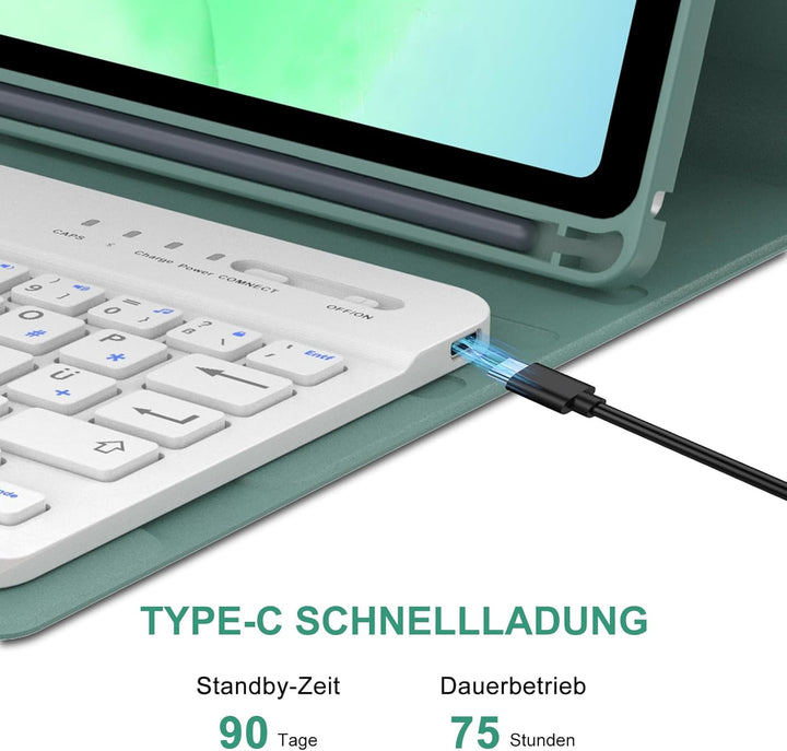 Hülle mit Tastatur für Samsung Galaxy Tab A11 8,7" (2025 SM-X133/X135) und Tab A9 8,7" (2023 SM-X110