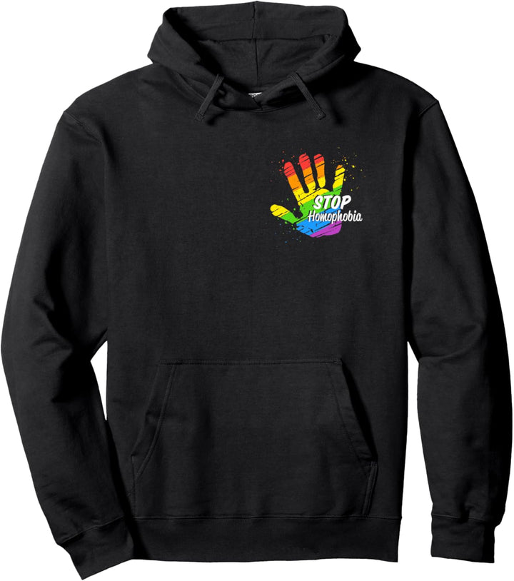 LGBTQ Regenbogen Stop Homophobie Gay Pride Schwule Lesben Pullover Hoodie