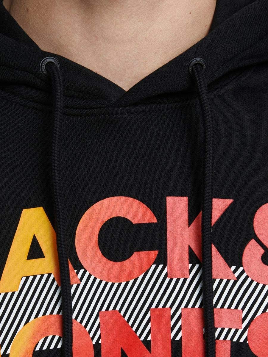 JACK & JONES Herren Jcojumbo Sweat Hood FST Kapuzenpullover S Schwarz, S Schwarz