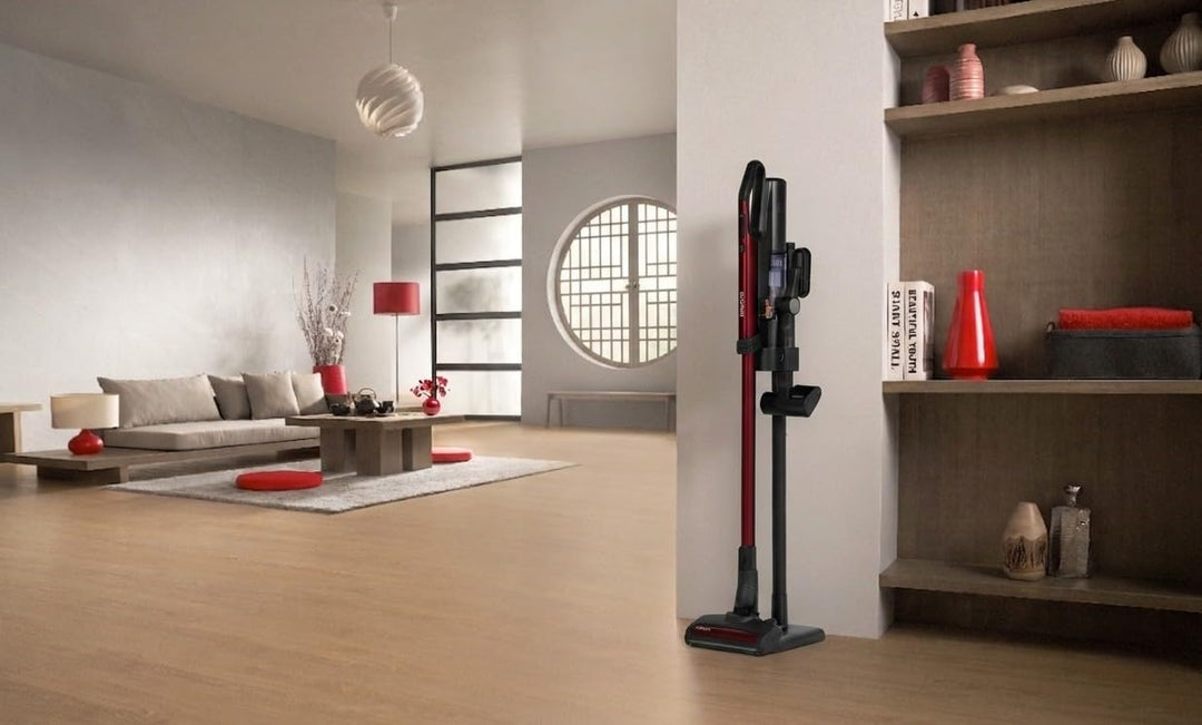 Hitachi Akkusauger PV-XH 4 PL AR, 225 AW, bis 50 Min. Laufzeit, LED Staubsuche, HEPA 13 (Rot), Rot