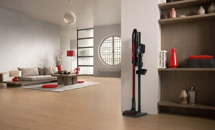 Hitachi Akkusauger PV-XH 4 PL AR, 225 AW, bis 50 Min. Laufzeit, LED Staubsuche, HEPA 13 (Rot), Rot