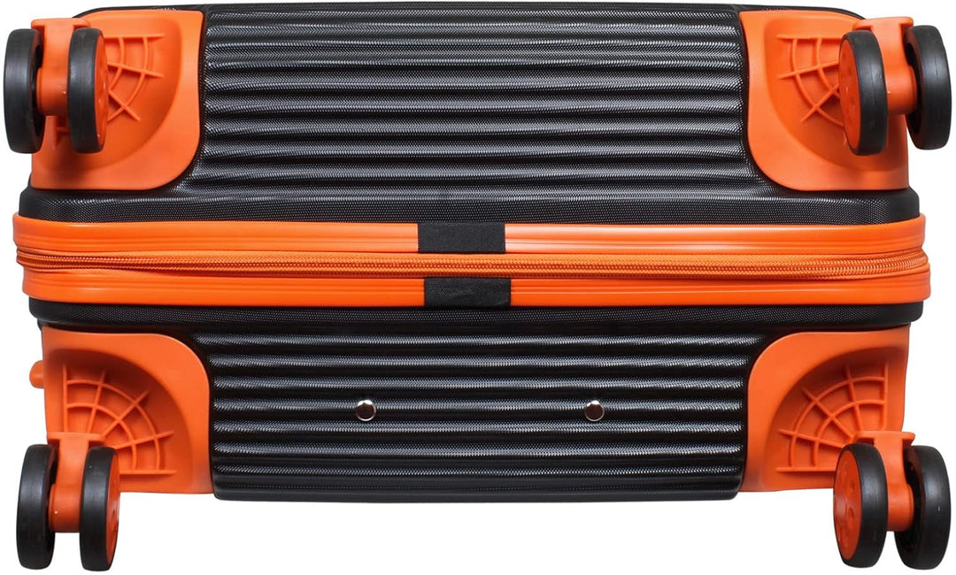 Trendyshop365 Handgepäck klein Hartschale Santorin 55cm, 37 Liter, 4 Rollen, Zahlenschloss, schwarz-