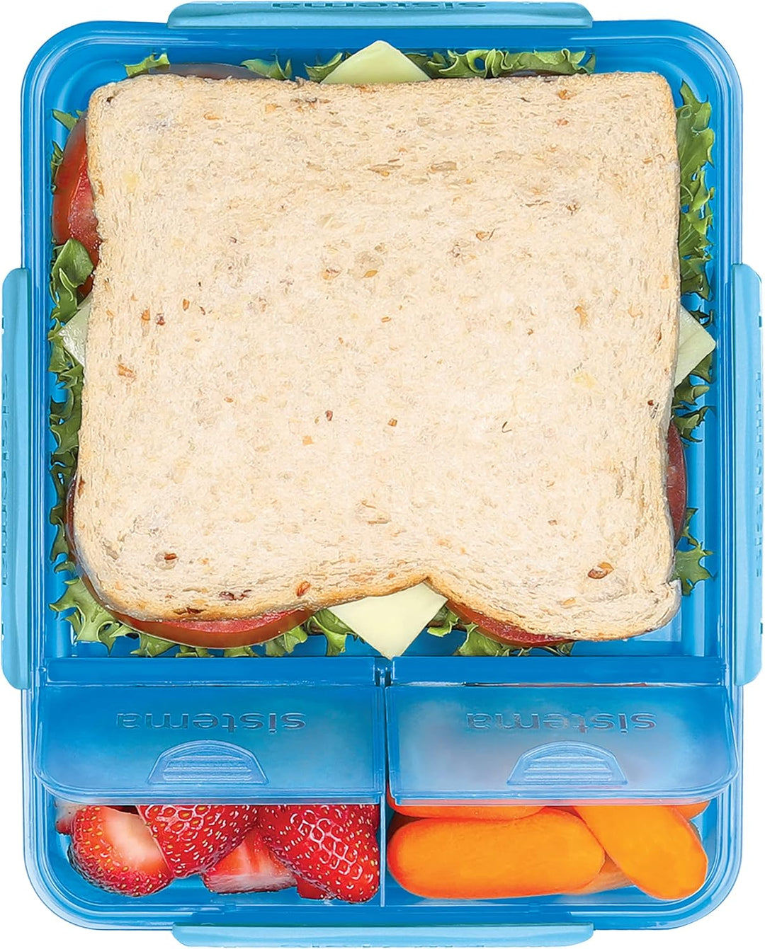 Sistema Snack Attack Duo Brotdose Kinder mit Fächern | 975 ml | BPA-frei | Gemischte Farben (nicht a