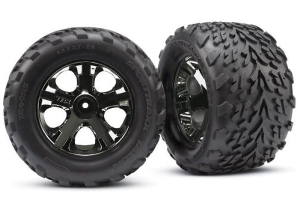 Traxxas 3669A Montierte, geklebte Reifen und Räder, Schwarz, 2.8-Inch