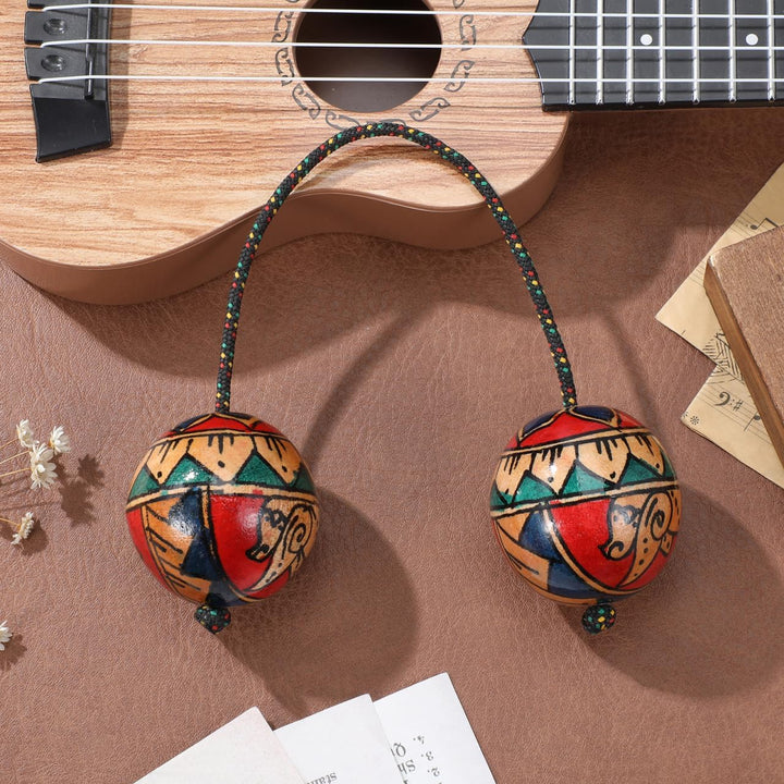 VICASKY Aslatua, Hölzerne Rhythmuskugel, Afrikanische Doppelkürbis-perkussion, Traditionelles Handin