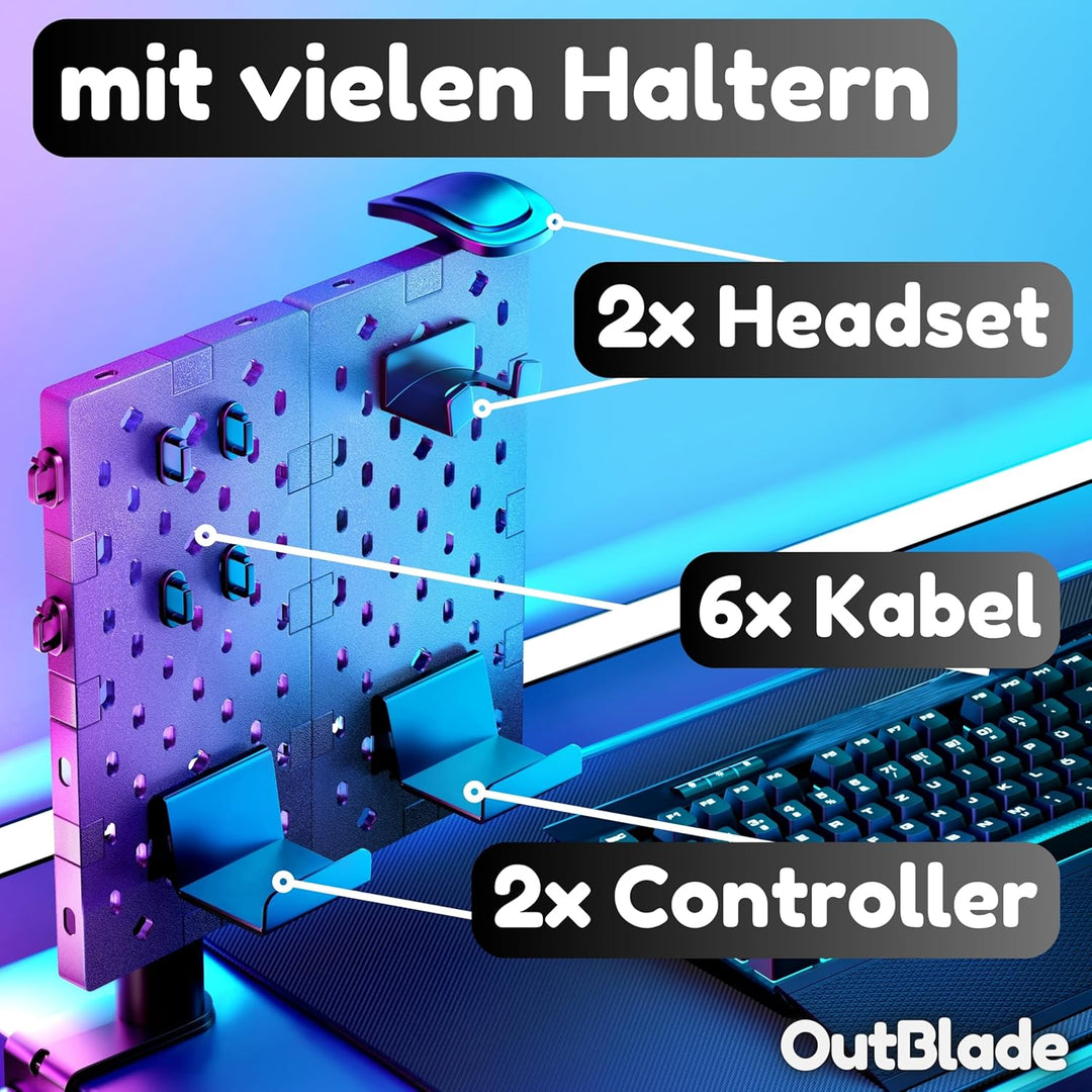 OutBlade Headset Halterung - Gaming Zubehör - Kopfhörer Ständer - Kopfhörer Halter - Kopfhörer Halte