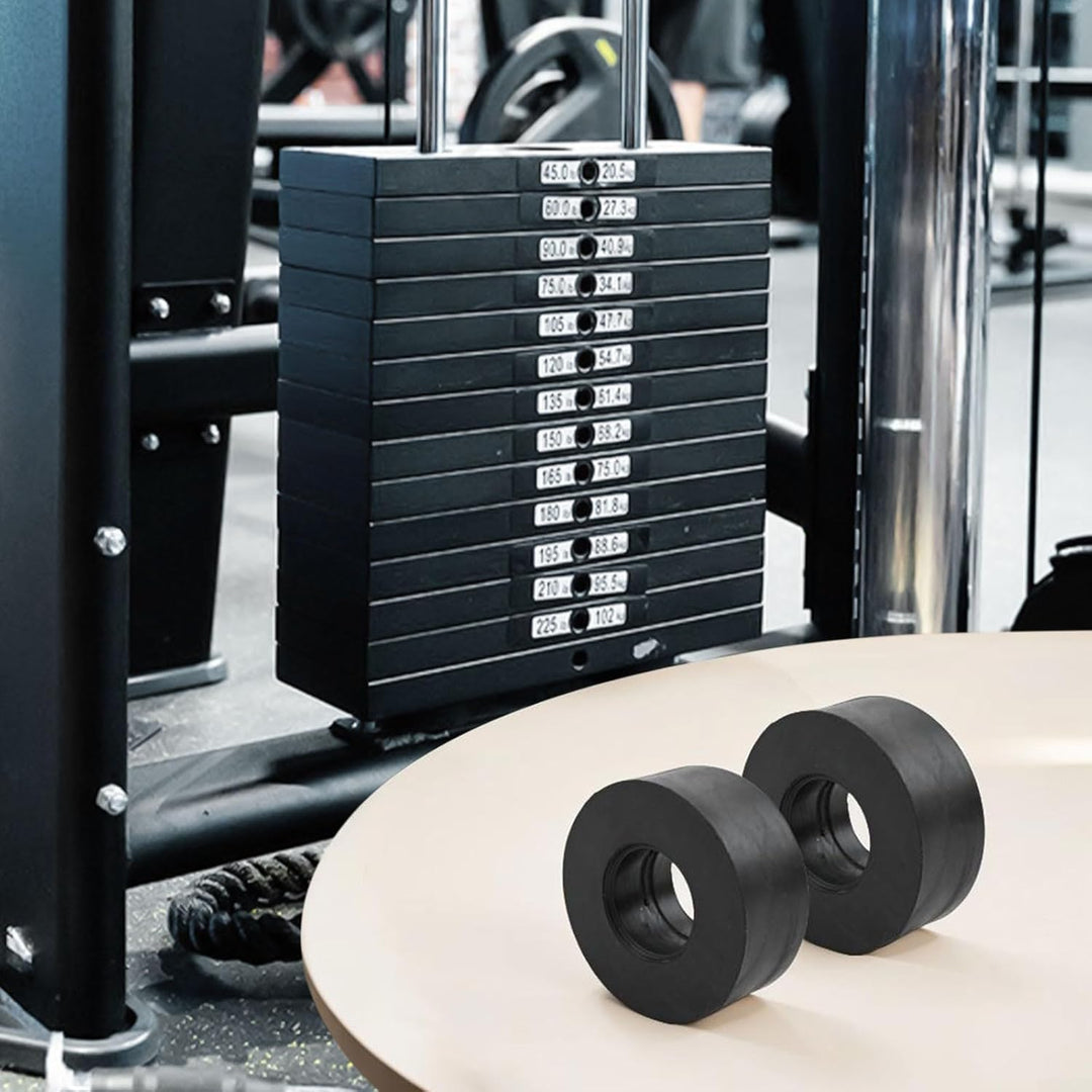 Set mit 2 stossdämpfenden Gummi-Abstandshaltern für Gewichtsstapel, Führungsstangen in Fitnessgeräte