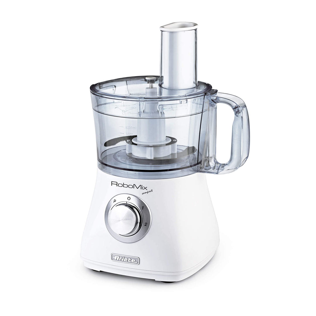 Ariete 1769 Robomix Compact, Küchenroboter, 500 W, 2 Geschwindigkeiten + Pulse, 2 L, Weiss, Robomix