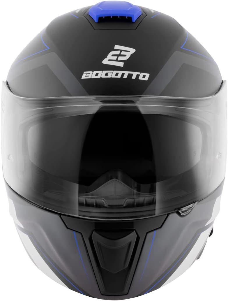 Bogotto FF403 Murata Klapphelm (Blue/Black,S (55/56)) S (55/56) Blau/Schwarz, S (55/56) Blau/Schwarz