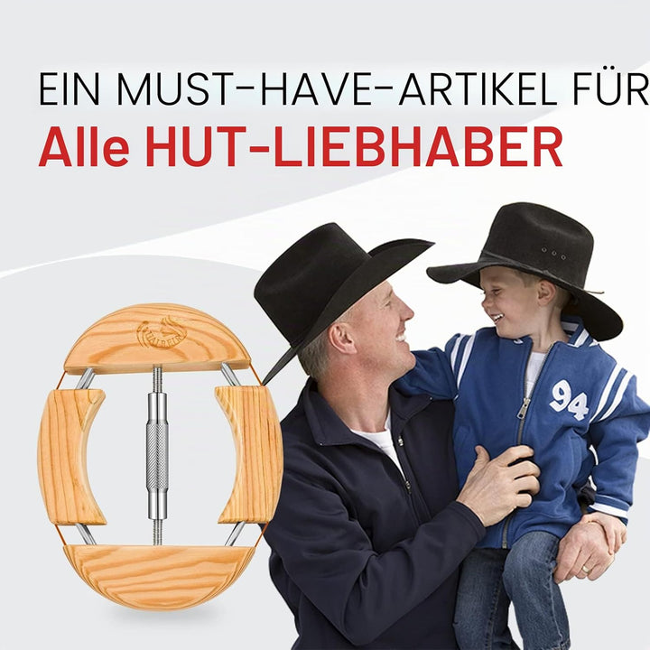 HAIBEIR 4-Wege-Hutspanner aus Holz,für Erwachsene, Einheitsgrösse von 7-1/2 bis 9-1/2, einfach und e