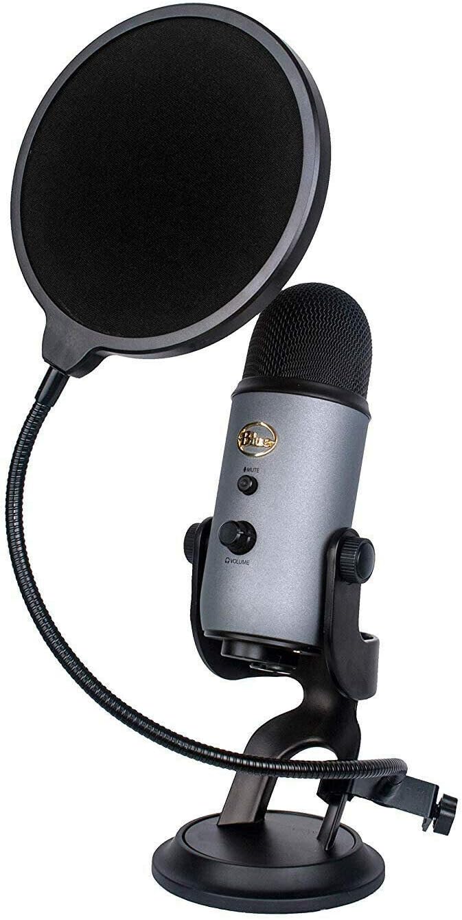 Dragonpad USA 15,2 cm Mikrofon Studio Pop Filter mit Klemme (Schwarz)