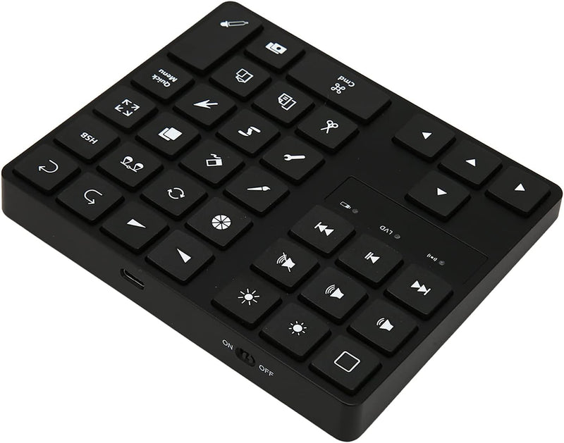 Elprico -Tastatur für Procreate, Shortcut Drawing Keyboard 35 Tasten, Grafiktablett, Wiederaufladbar