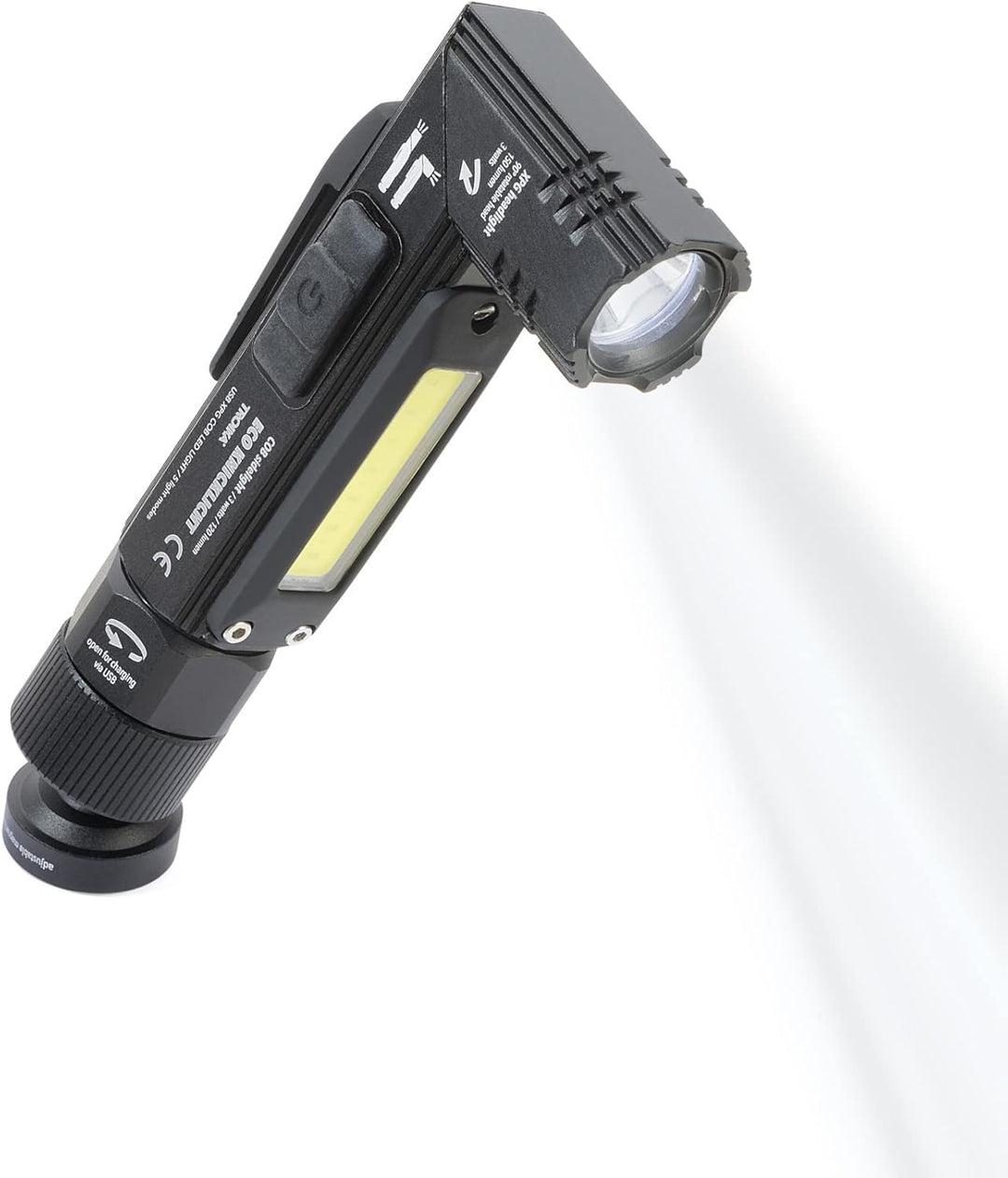 Troika Akku Taschenlampe-Knicklampe-Stirnlicht ECO Knicklicht Spritzwassergeschützt, 150 Lumen, TOR5
