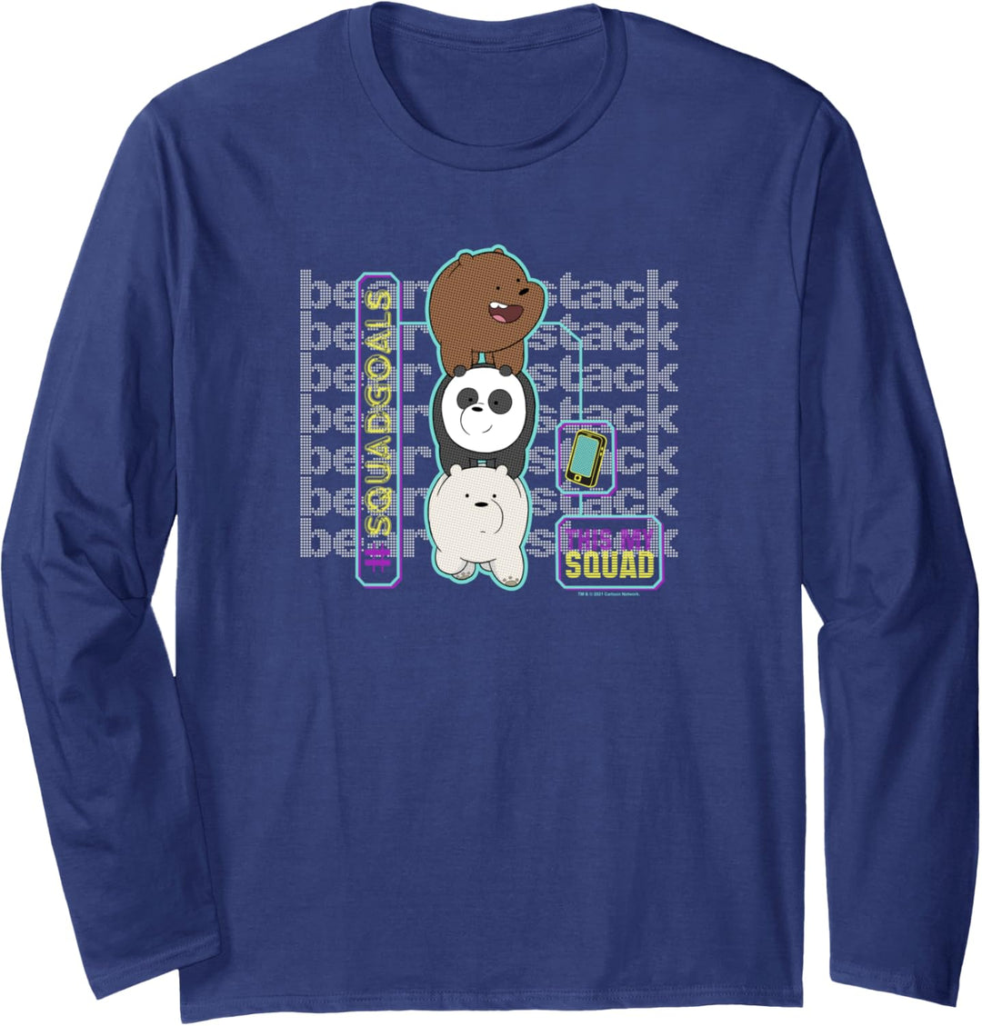 We Bare Bears Bear Stack #Squadgoals Langarmshirt
