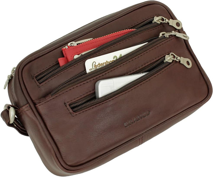 Branco Business Herren Handgelenktasche Herrentasche Damen Tasche Leder schwarz | braun | natur - se