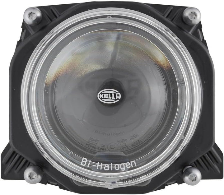 HELLA - DE/FF/Halogen-Hauptscheinwerfer - 90mm Performance - 12V - rund - Einbau - gehärtete Streusc