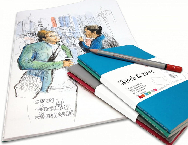Hahnemühle Sketch & Note, Blue Bundle, DIN A4, 125g/m², 20 Blatt